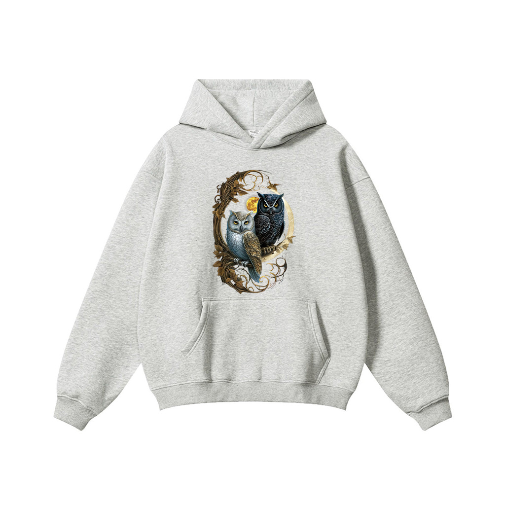 Moon Owl Birds Owl Gifts Graphic Hoodie - Image 5