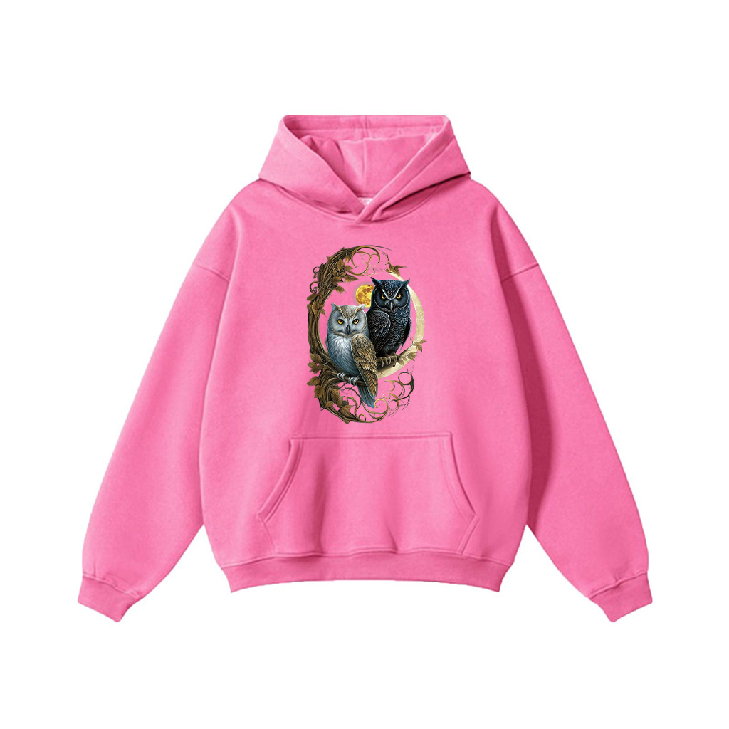 Moon Owl Birds Owl Gifts Graphic Hoodie - Image 6