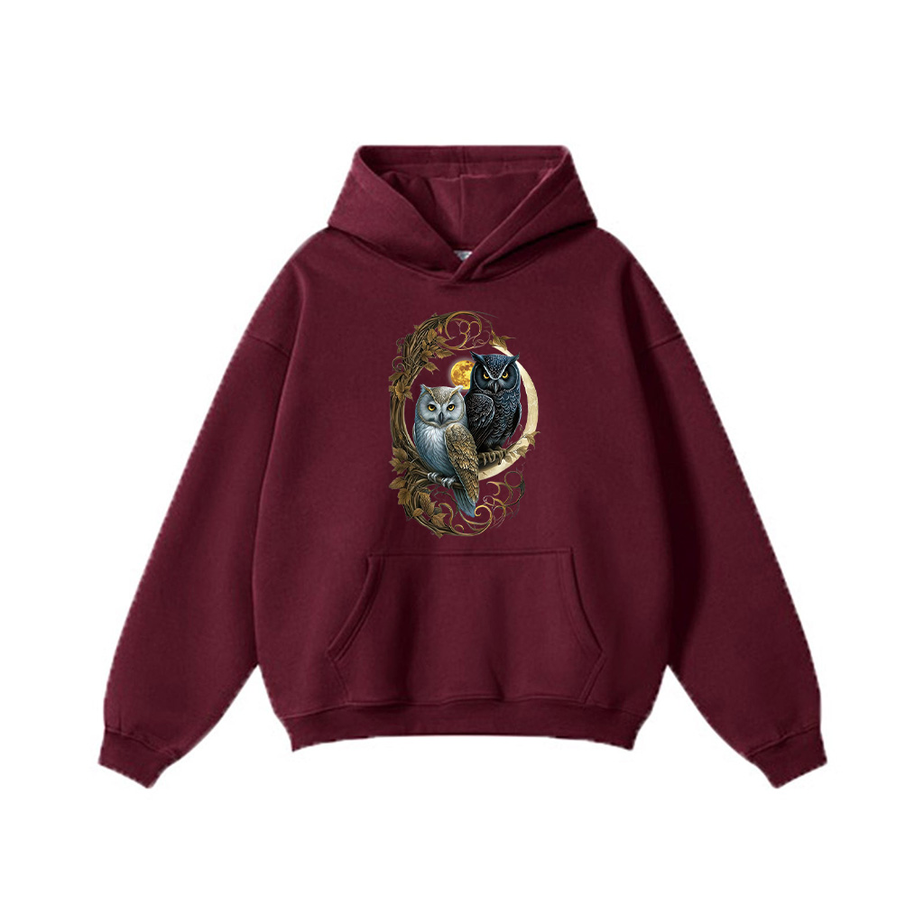 Moon Owl Birds Owl Gifts Graphic Hoodie - Image 7