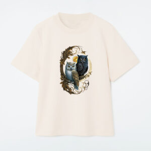 Moon Owl Birds Owl Gifts Graphic T-Shirt