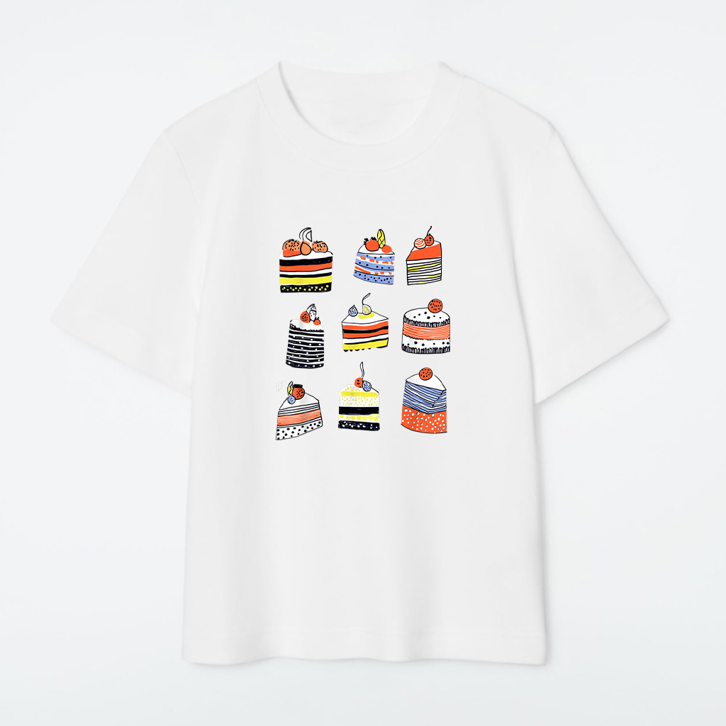 Quirky Cake Slices Art For Food Lovers T-Shirt - Image 3