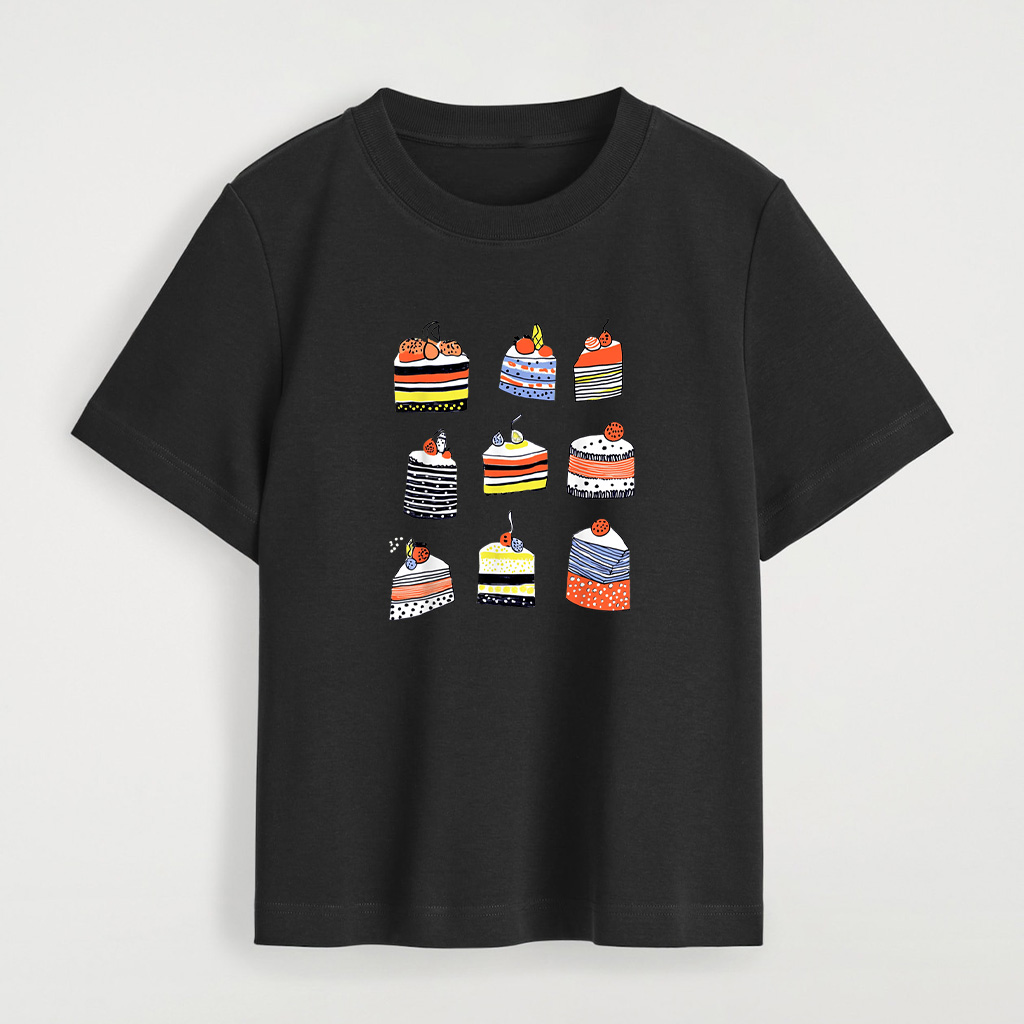 Quirky Cake Slices Art For Food Lovers T-Shirt - Image 4