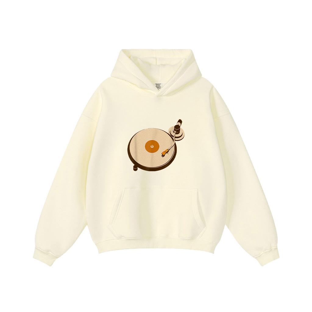 Record Scratch Hi Fi Vinyl Record Player Music Hoodie