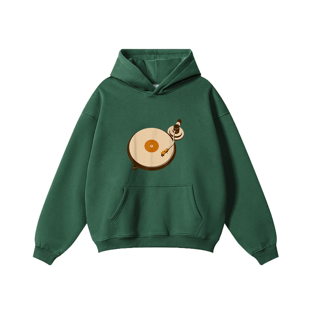 Record Scratch Hi Fi Vinyl Record Player Music Hoodie - Image 4