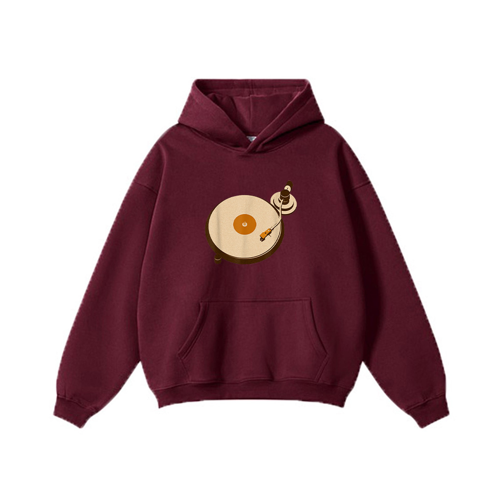 Record Scratch Hi Fi Vinyl Record Player Music Hoodie - Image 7