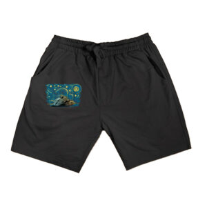 Retro Vintage Starry Night Style Cookies Shorts