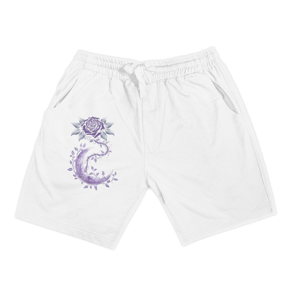 Rose Crescent Moon Floral Witchy Mystical Shorts - Image 3