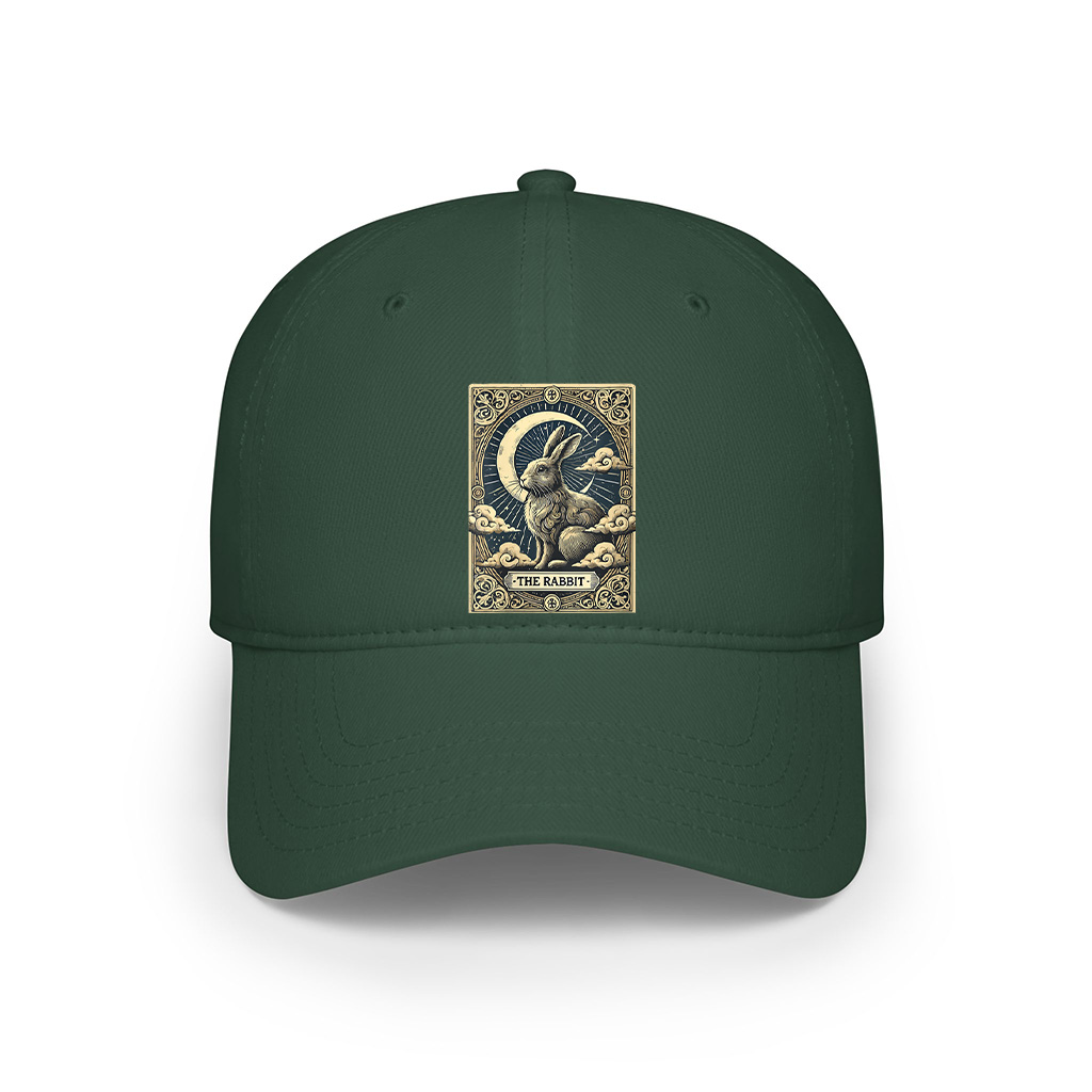 Tarot Card Vintage Crescent Moon Rabbit Animal Lovers Cap - Image 4