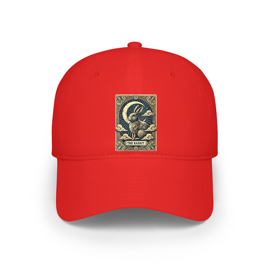 Tarot Card Vintage Crescent Moon Rabbit Animal Lovers Cap - Image 5
