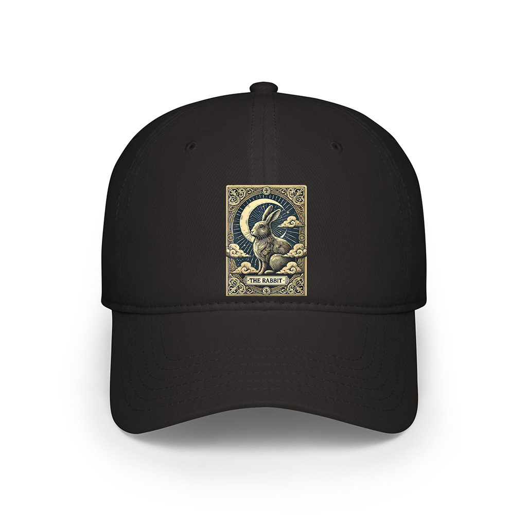 Tarot Card Vintage Crescent Moon Rabbit Animal Lovers Cap - Image 7
