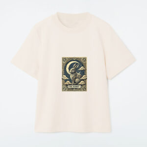 Tarot Card Vintage Crescent Moon Rabbit Animal Lovers T-Shirt