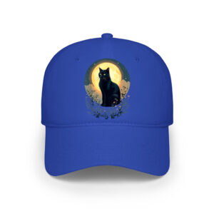 Vintage Black Cat  Full Moon Cats Kitten Lover Art Style Cap