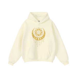 Vintage Celestial Sun Moon Astrology Moon Phases Bohemian Hoodie