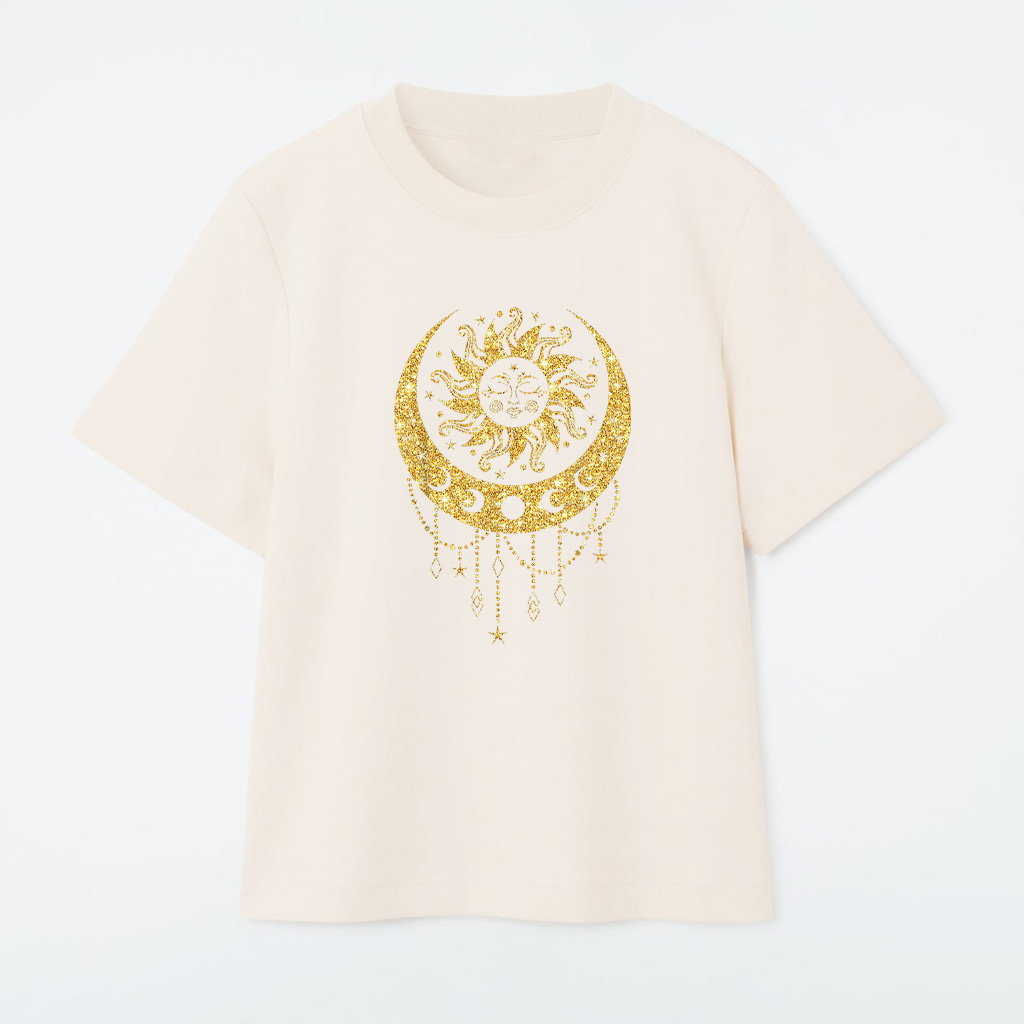 Vintage Celestial Sun Moon Astrology Moon Phases Bohemian T-Shirt