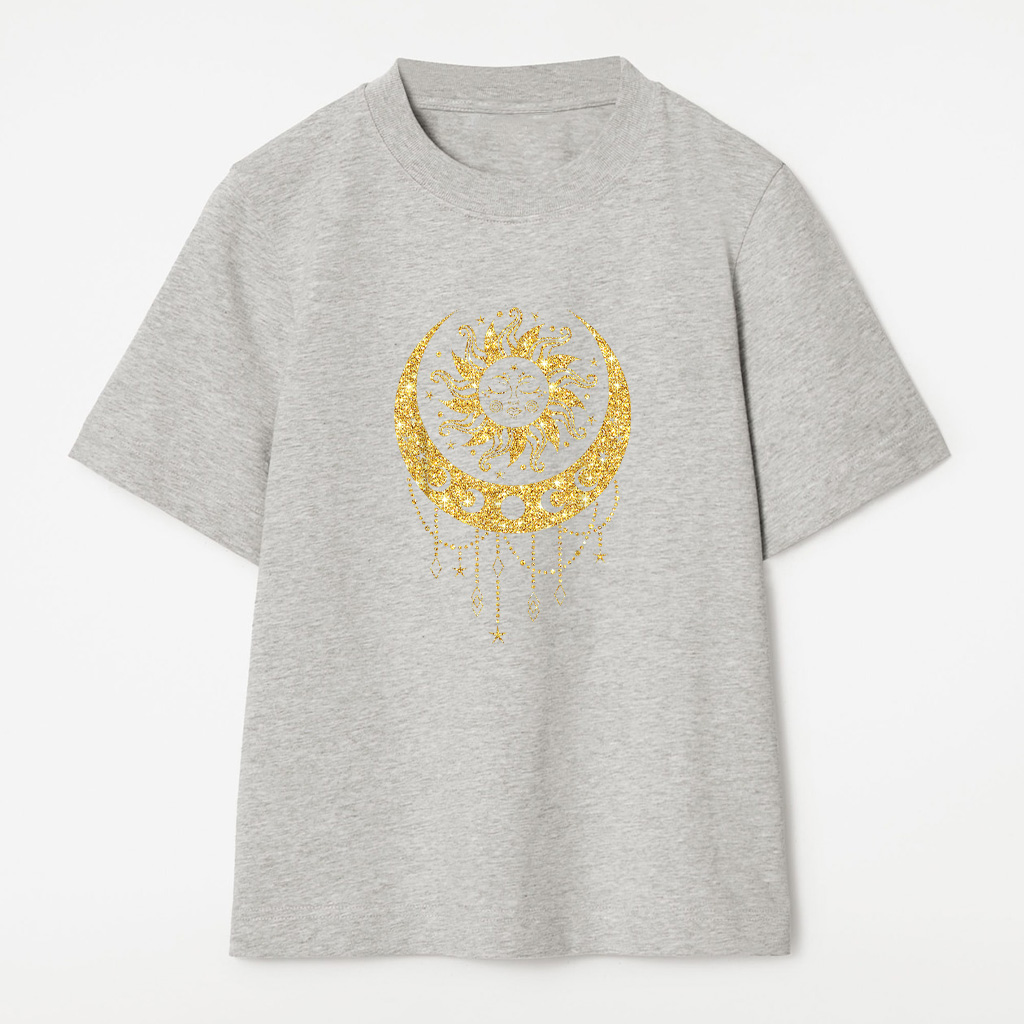 Vintage Celestial Sun Moon Astrology Moon Phases Bohemian T-Shirt - Image 6