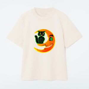 Vintage Halloween Beistle Cat On The Moon Horror Gift T-Shirt