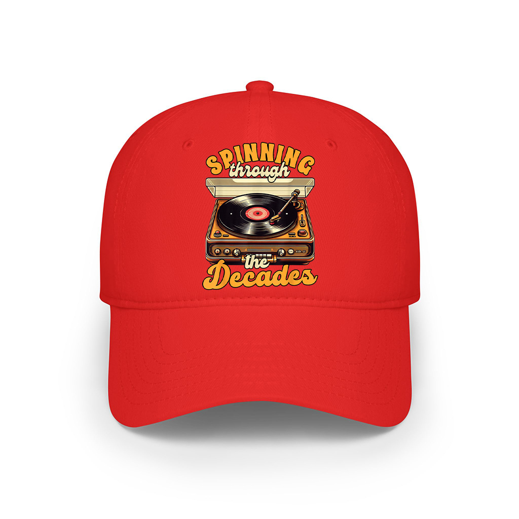 Vinyl Record Collector Spinning Through Decades Music Lover Cap - Image 4