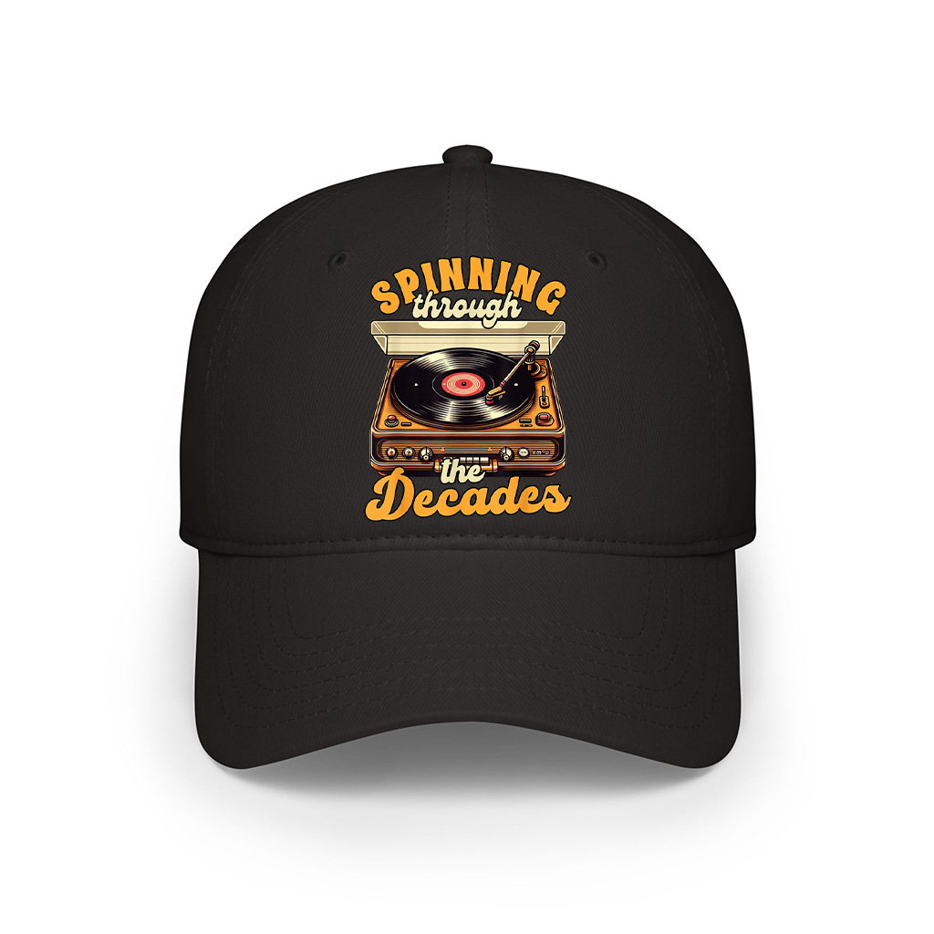 Vinyl Record Collector Spinning Through Decades Music Lover Cap - Image 6