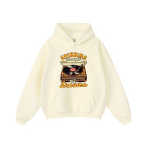 Vinyl Record Collector Spinning Through Decades Music Lover Hoodie
