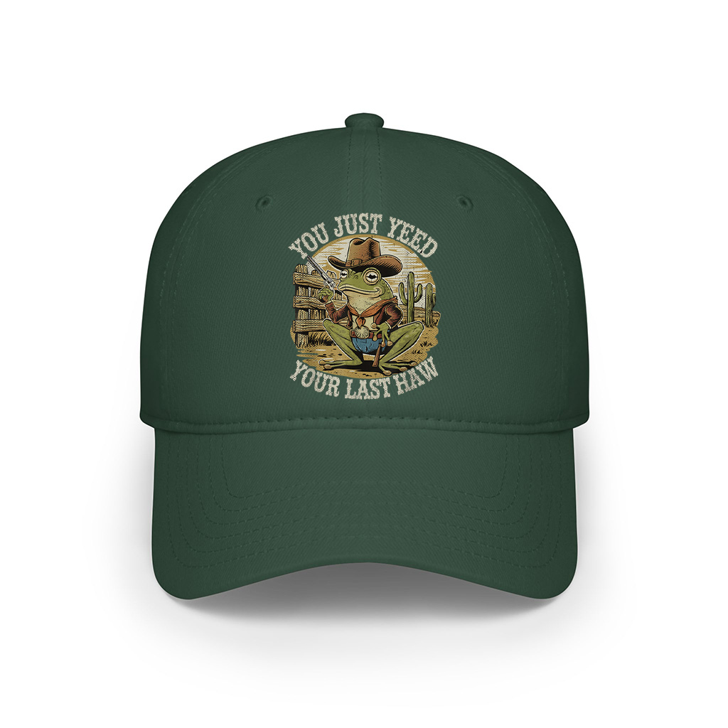 You Just Yee’d Your Last Haw Funny Vintage Cowboy Frog Cap - Image 3