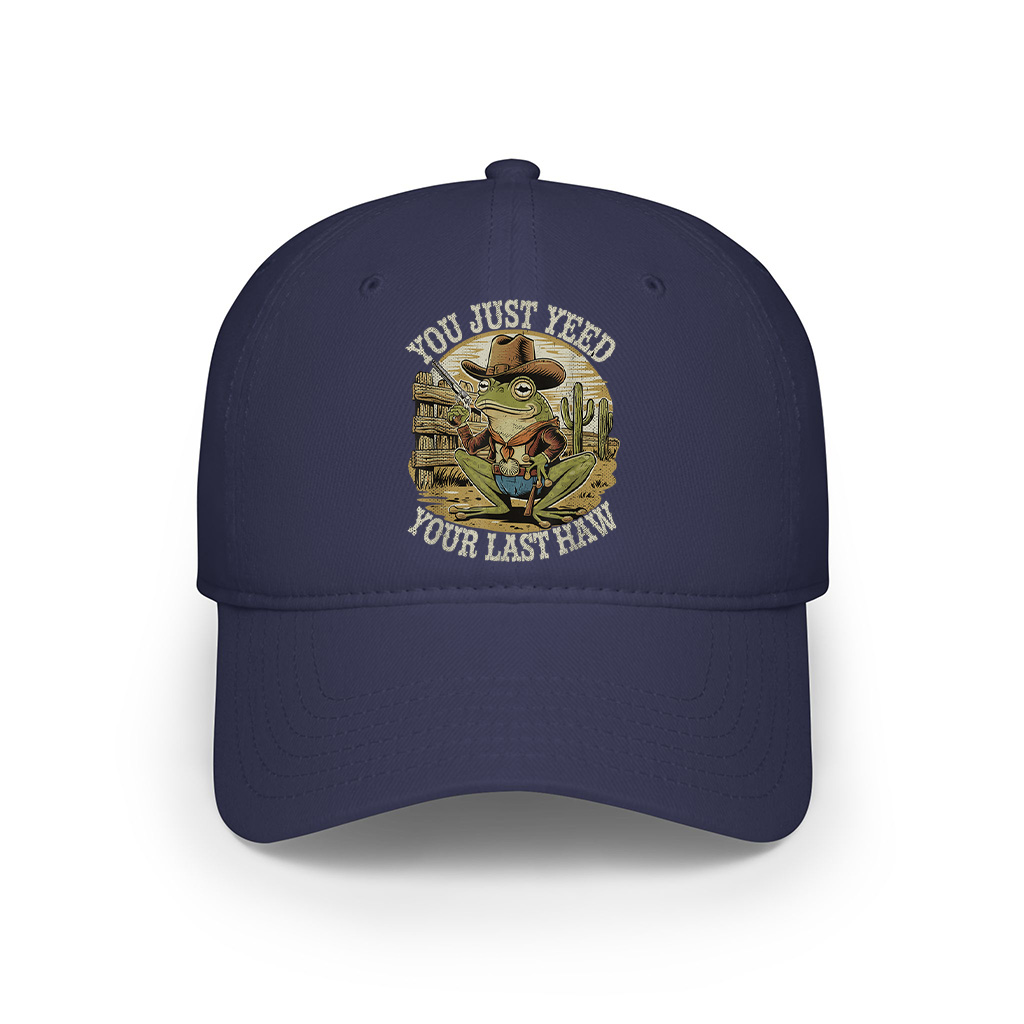You Just Yee’d Your Last Haw Funny Vintage Cowboy Frog Cap - Image 5