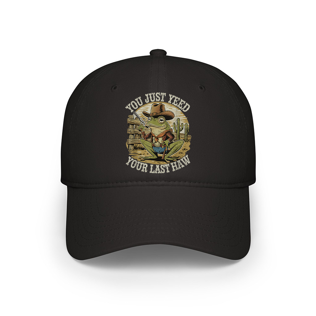 You Just Yee’d Your Last Haw Funny Vintage Cowboy Frog Cap - Image 6